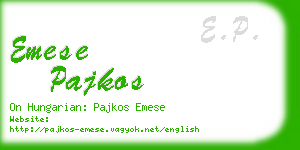 emese pajkos business card